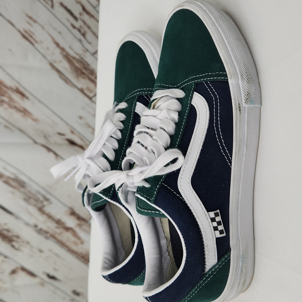 Vans Skate Old Skool Wrapped Dark Navy‎ & Green Sneakers